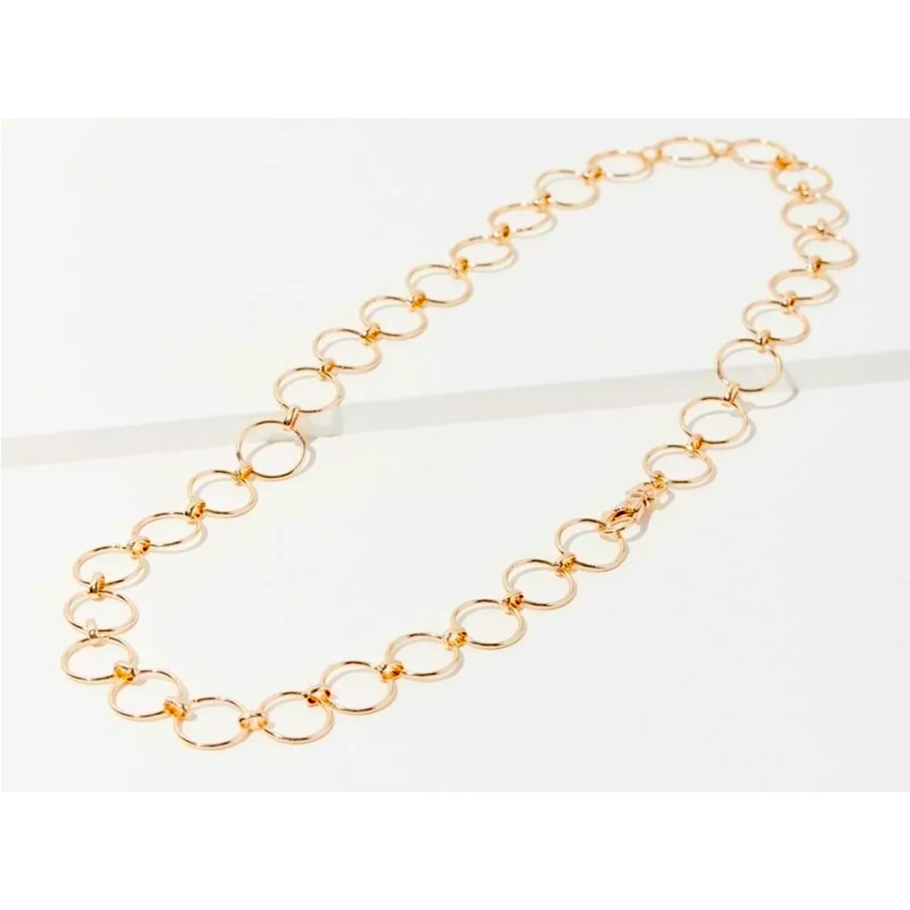 Circle chain belt gold